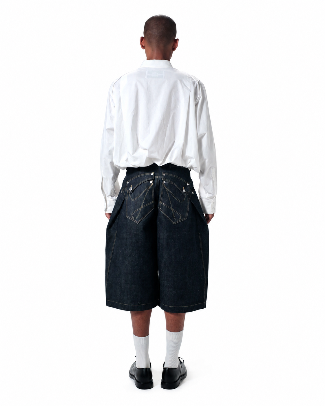 YES DENIM HALF PANTS / INDIGO / 着用写真 3
