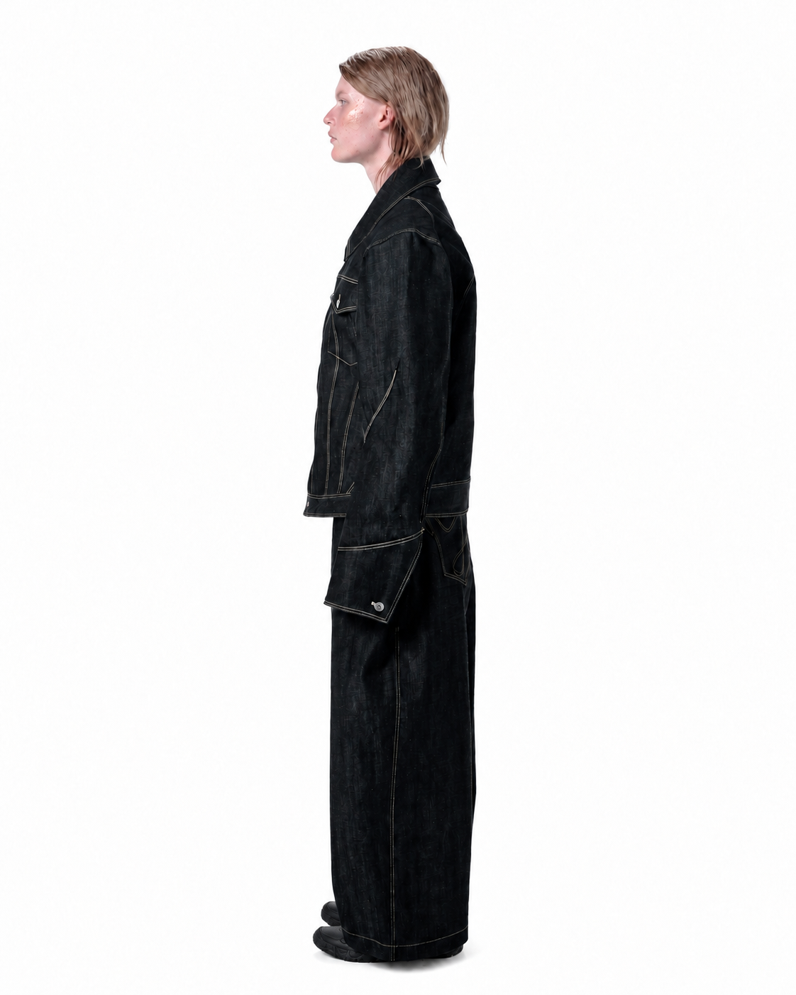 YES DENIM JACKET / BLACK / 着用写真 4
