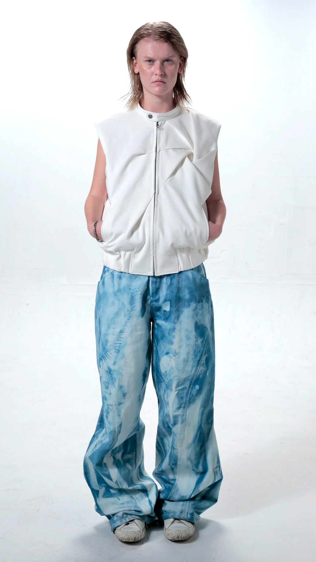 YES CYANOTYPE ENGINEER DENIM PANTS