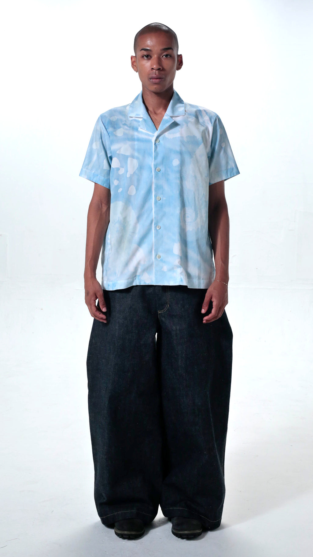 YES CYANOTYPE ALOHA SHIRT