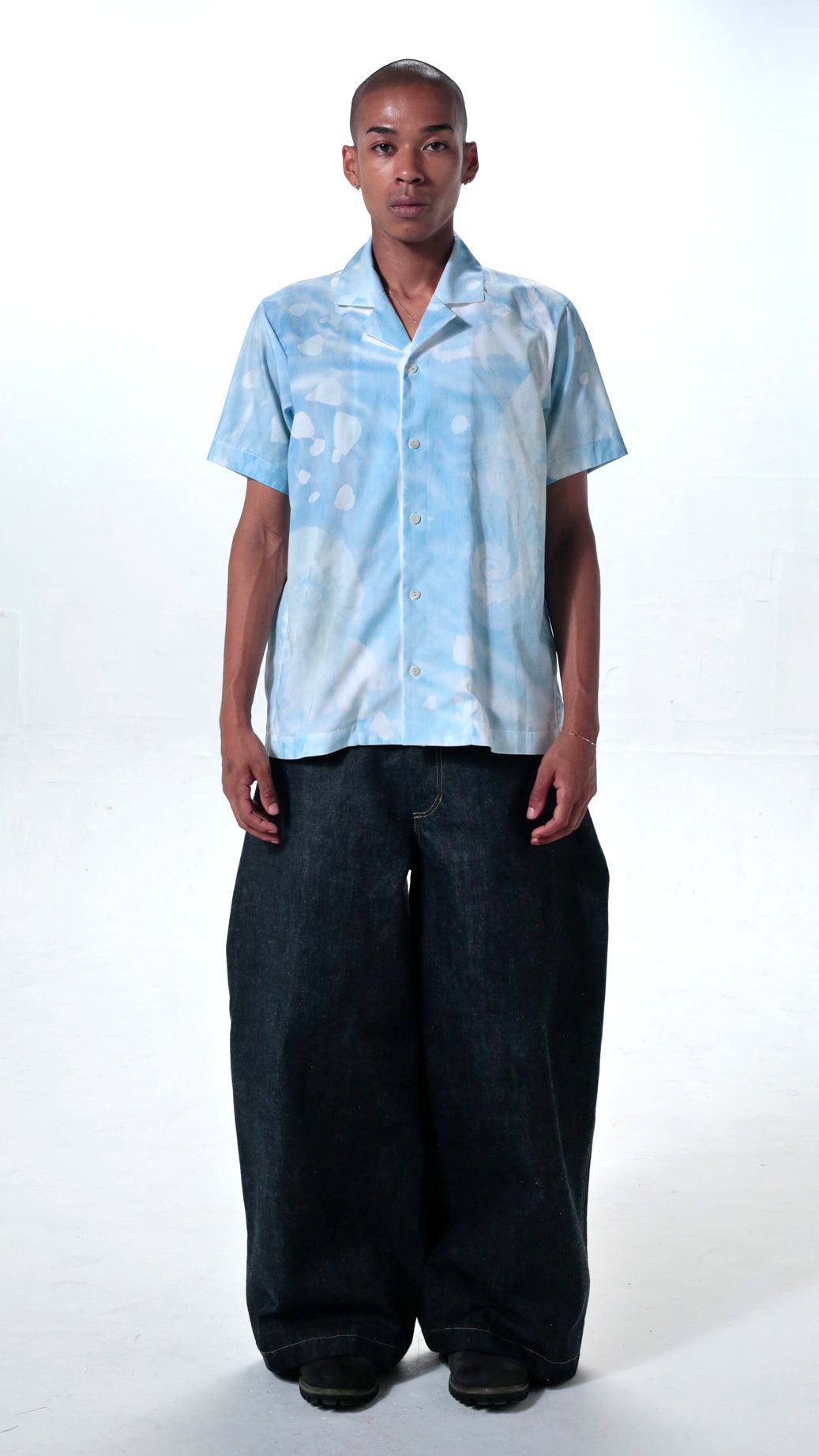 YES CYANOTYPE ALOHA SHIRT