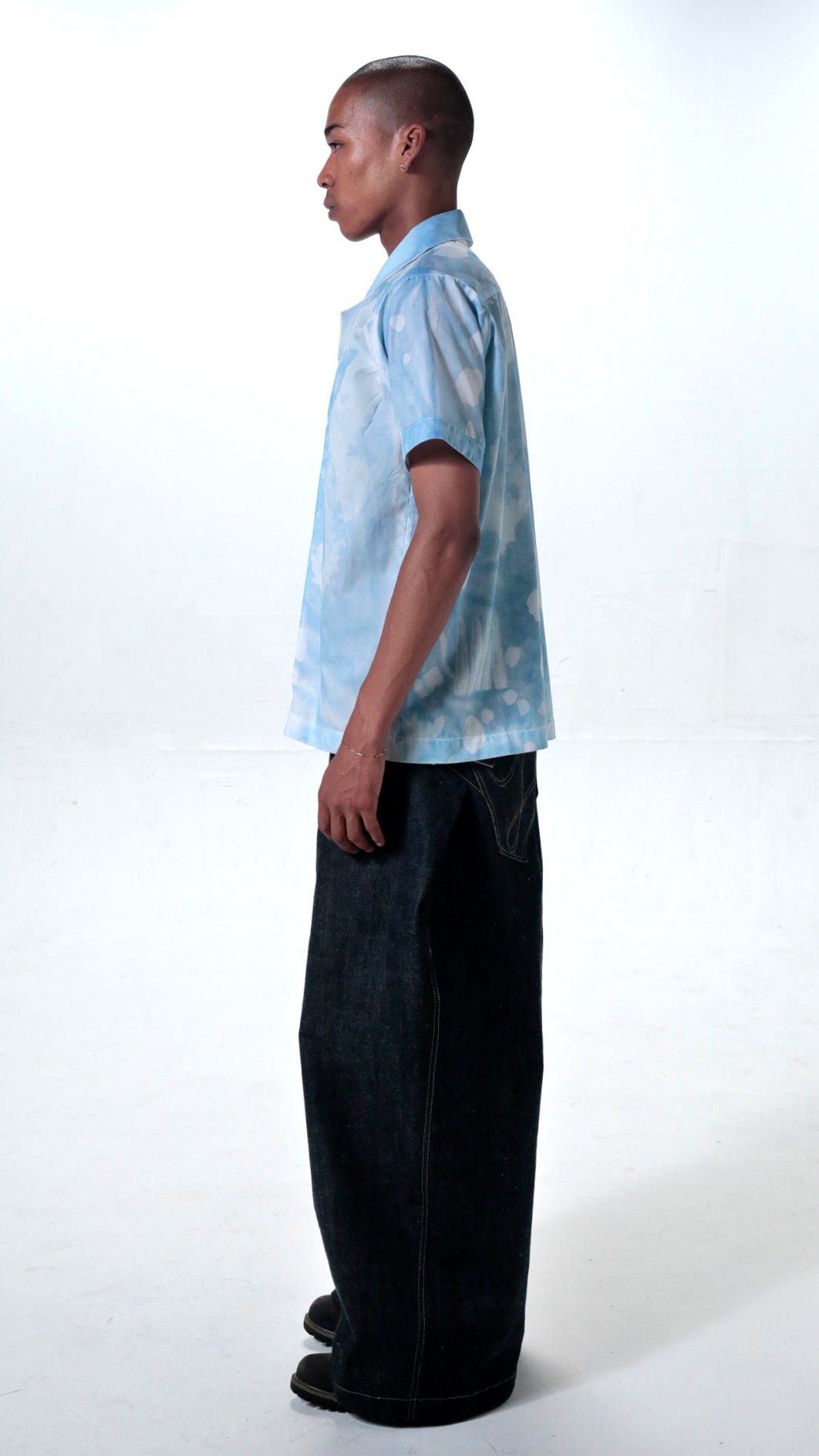 YES CYANOTYPE ALOHA SHIRT