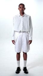 YES LACE TUCK HALF PANTS
