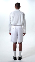 YES LACE TUCK HALF PANTS