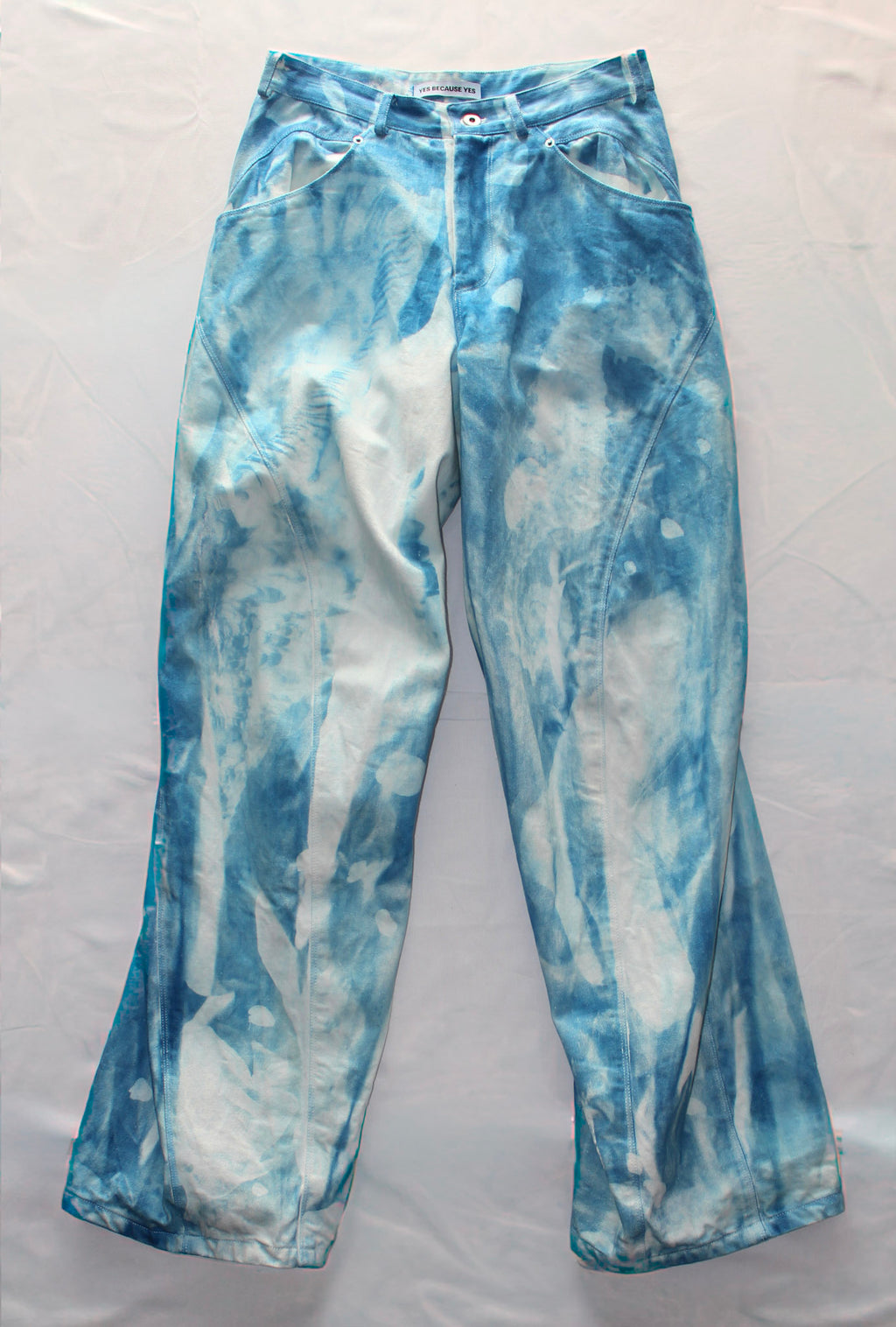 YES CYANOTYPE ENGINEER DENIM PANTS