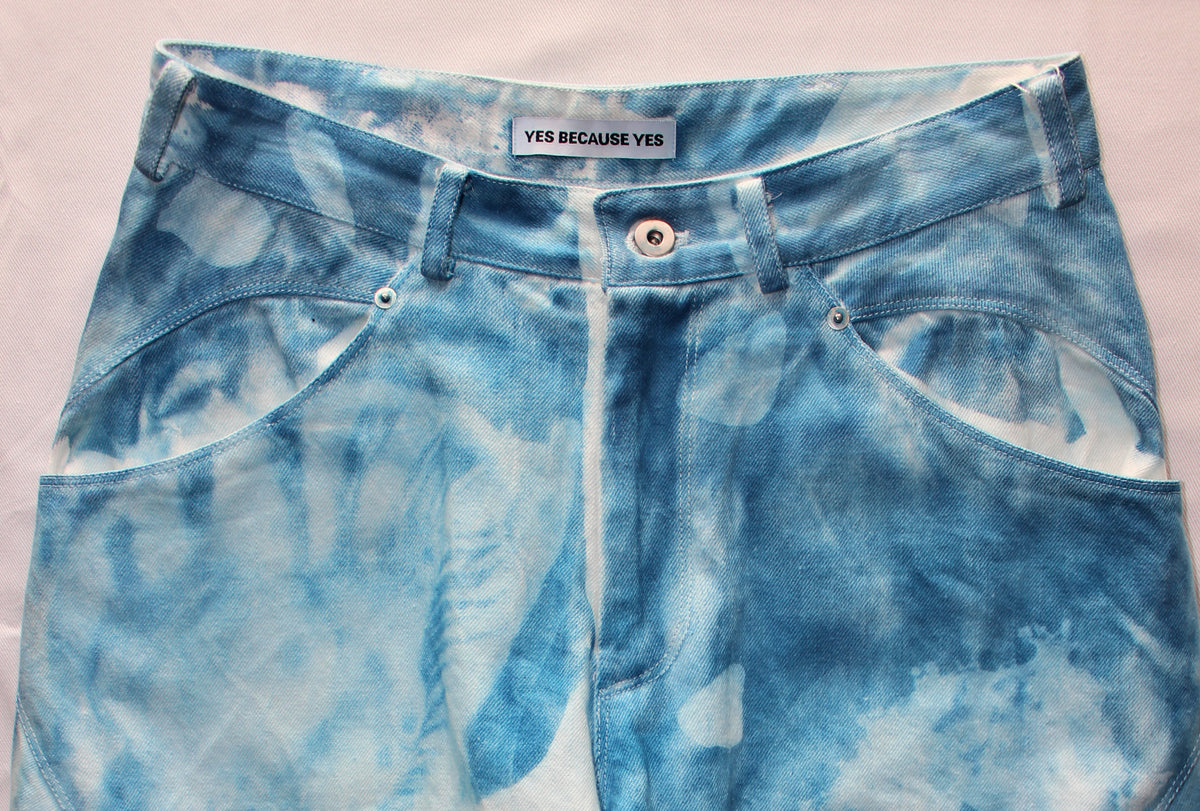 YES CYANOTYPE ENGINEER DENIM PANTS