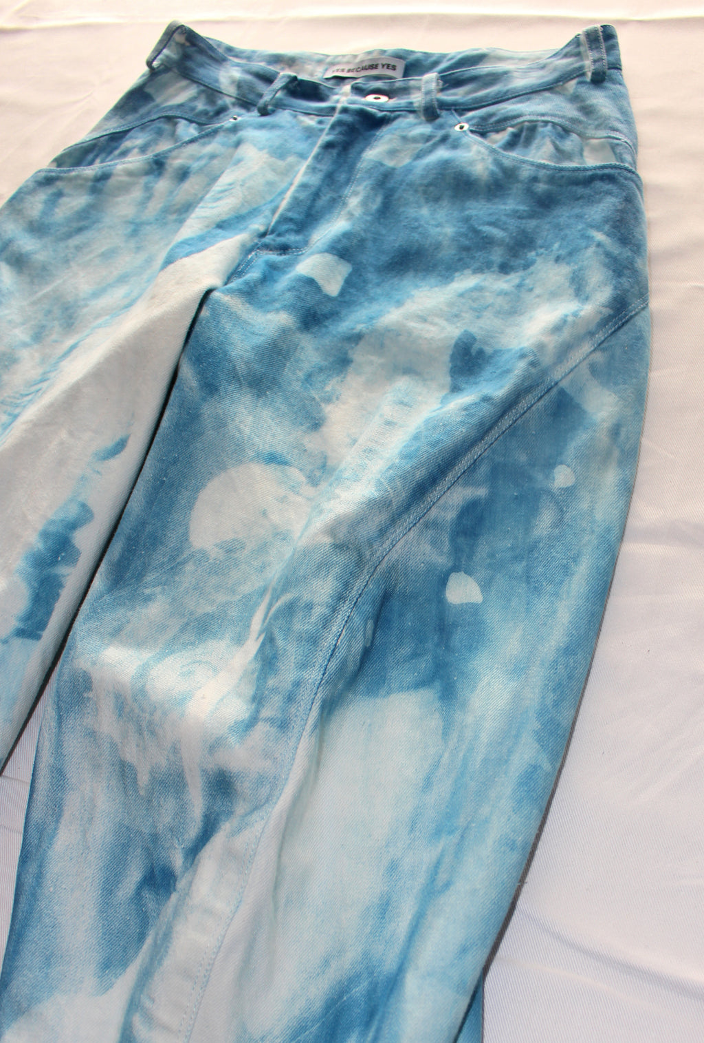 YES CYANOTYPE ENGINEER DENIM PANTS