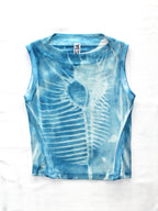 YES CYANOTYPE BOAT NECK TANK TOP
