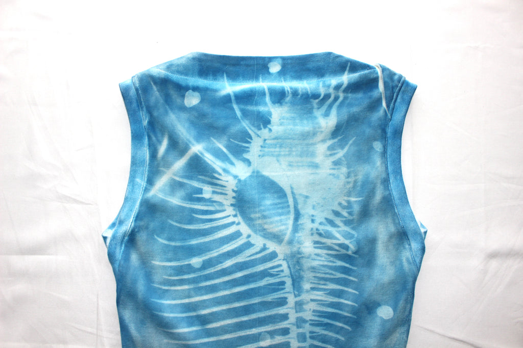 YES CYANOTYPE BOAT NECK TANK TOP