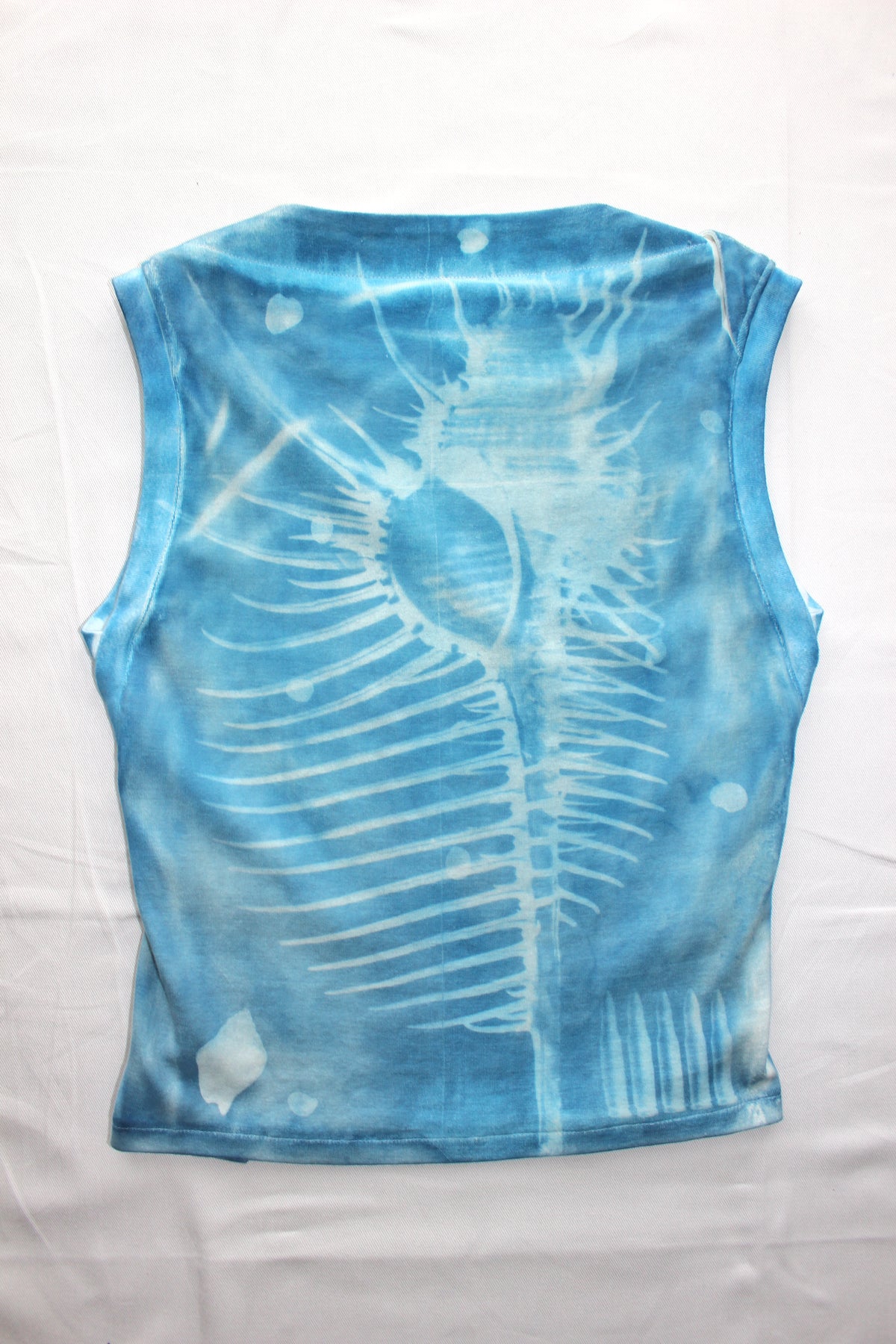 YES CYANOTYPE BOAT NECK TANK TOP