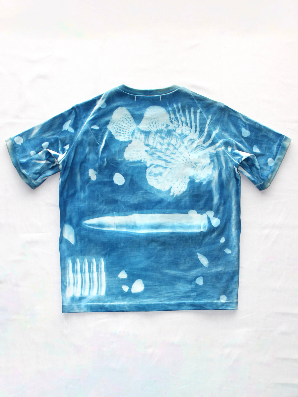 YES CYANOTYPE RINGER TEE