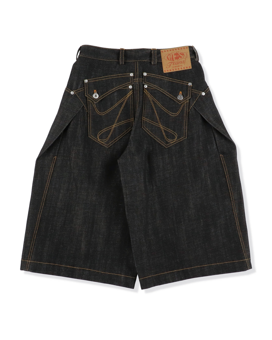 DENIM HALF PANTS PT-003H BLACK 背面