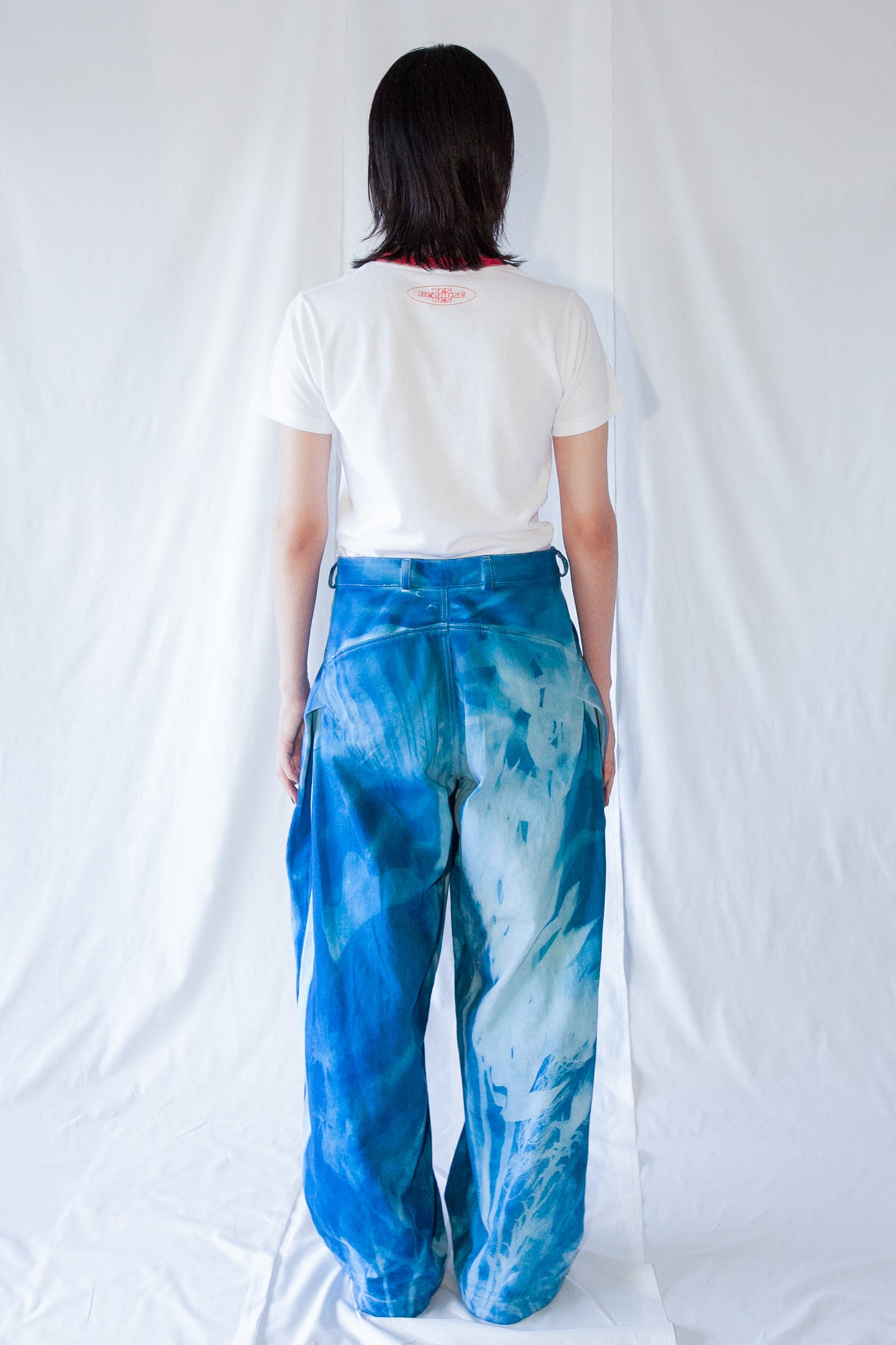 YES CYANOTYPE WIDE PANTS